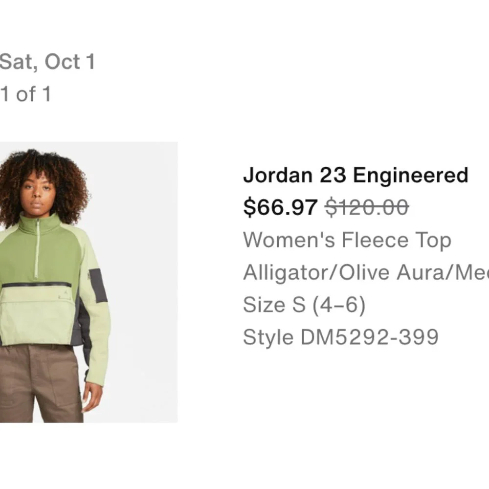 SMALL JORDAN JUMPMAN 23 FLEECE SWEATSHIRT PULLOVER--GREEN GREY - Picture 11 of 14